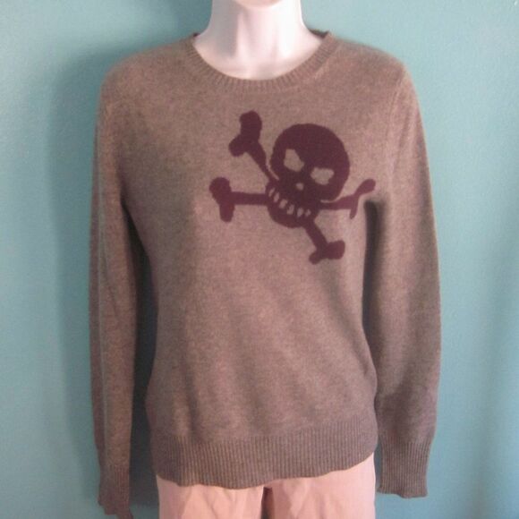 C3 Cashmere Sweater Size M 34” Bust Skull ☠️ Design - Picture 1 of 12